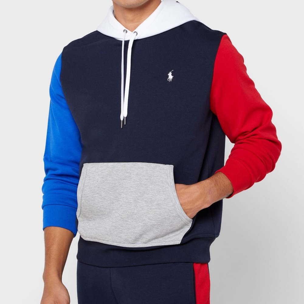 Polo Ralph Lauren 🇺🇸 Mens Color block Logo Hoodie & Joggers SET